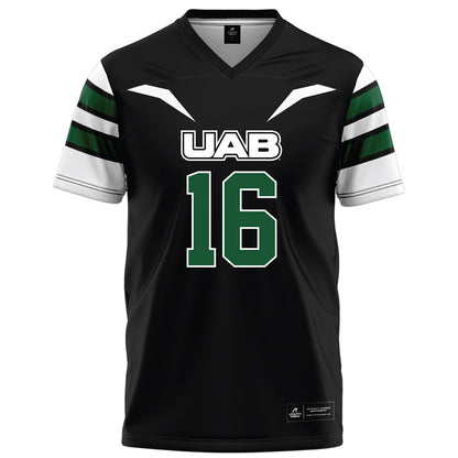 UAB - NCAA Football : Nate Rogers - Black Football Jersey-0