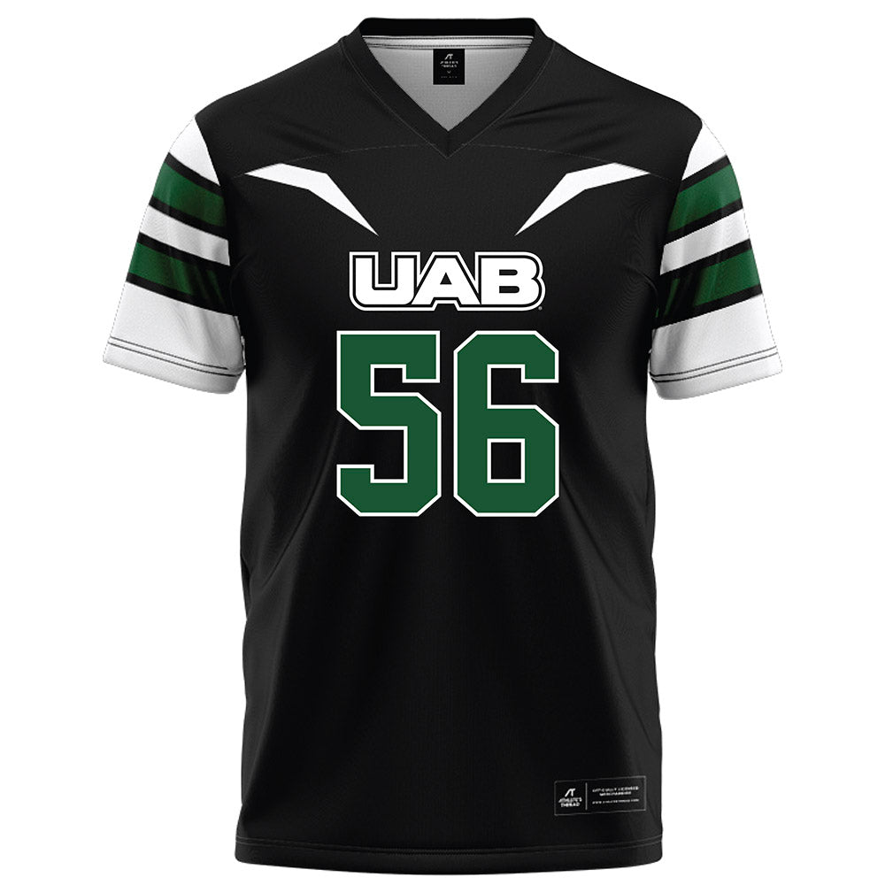 UAB - NCAA Football : Myles Cook - Black Football Jersey-0