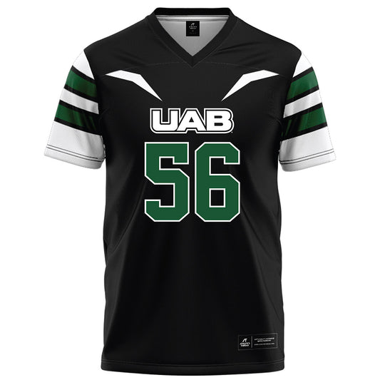 UAB - NCAA Football : Myles Cook - Black Football Jersey-0