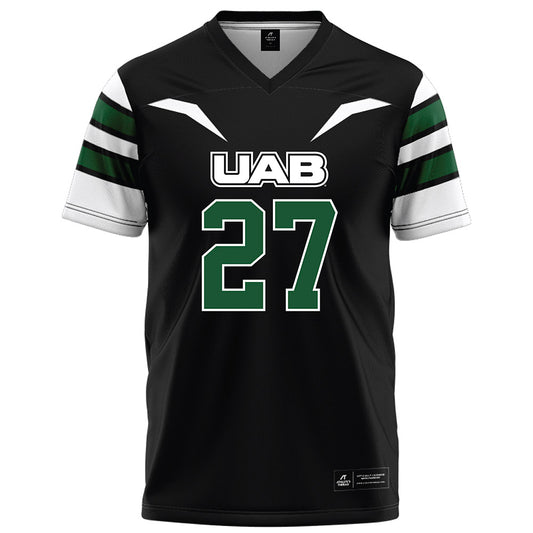 UAB - NCAA Football : Everett Roussaw Jr - Black Football Jersey-0