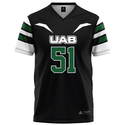 UAB - NCAA Football : Payton Kirkland - Black Football Jersey-0
