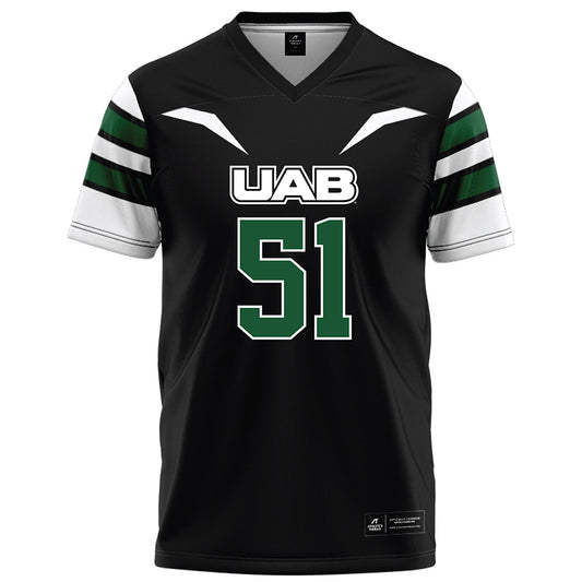 UAB - NCAA Football : Payton Kirkland - Black Football Jersey-0