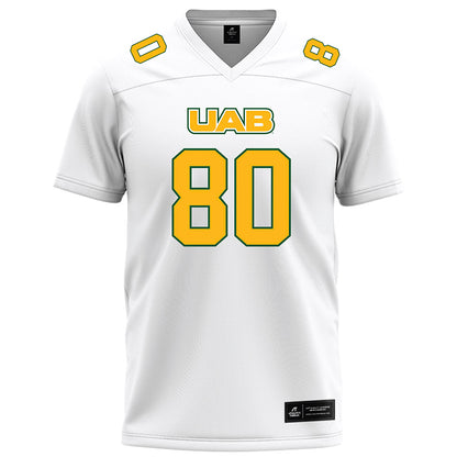 UAB - NCAA Football : Malik Muhammad - White Football Jersey-0