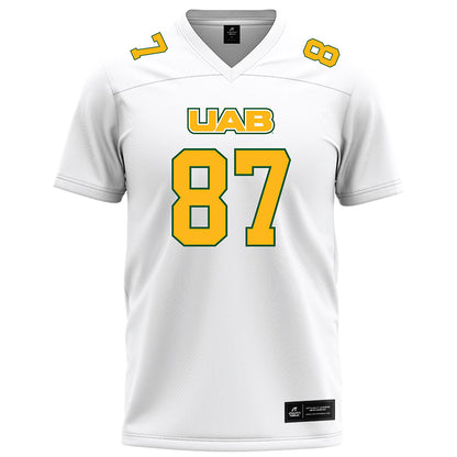 UAB - NCAA Football : Connor Harby - White Football Jersey-0