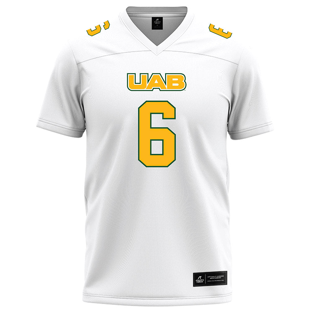 UAB - NCAA Football : AJ Johnson - White Football Jersey-0