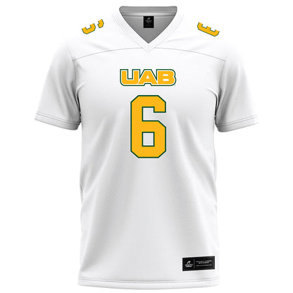 UAB - NCAA Football : AJ Johnson - White Football Jersey-0