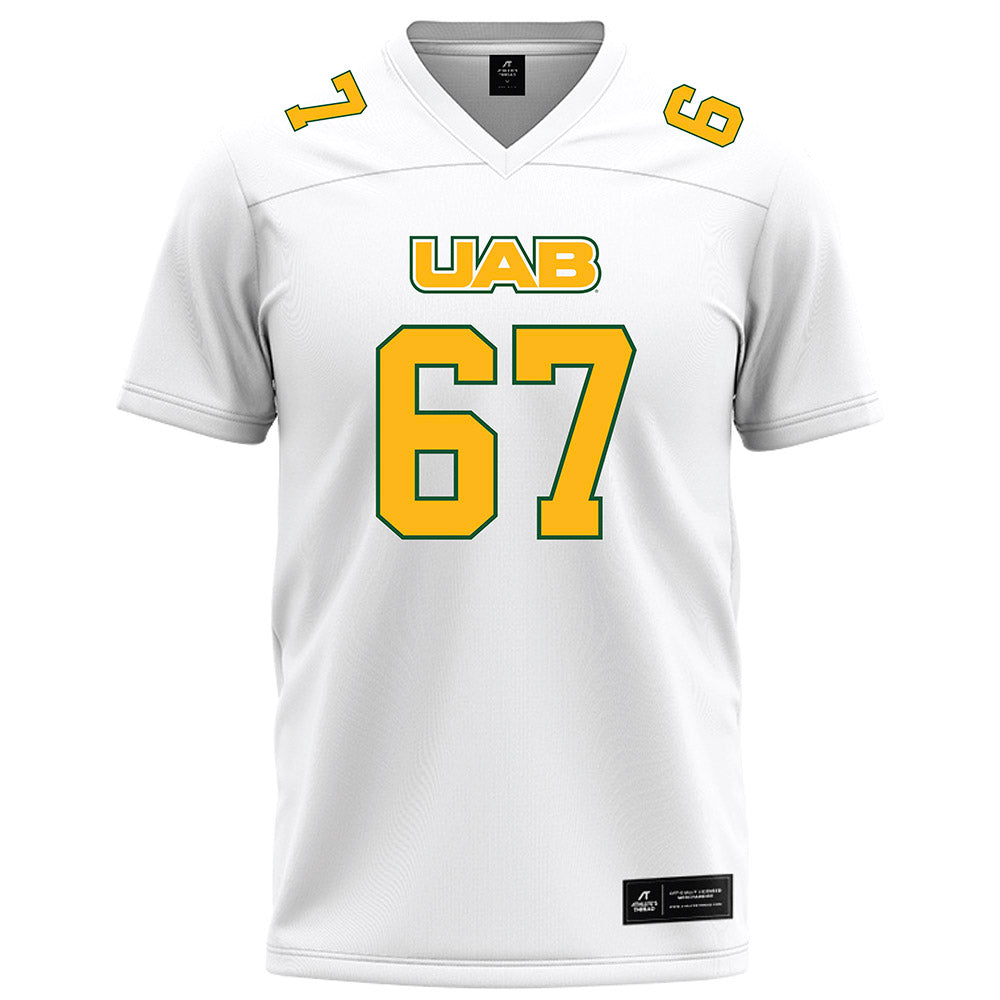 UAB - NCAA Football : Wes Wiggins - White Football Jersey-0