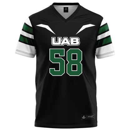 UAB - NCAA Football : Ryan Gunter - Black Football Jersey-0
