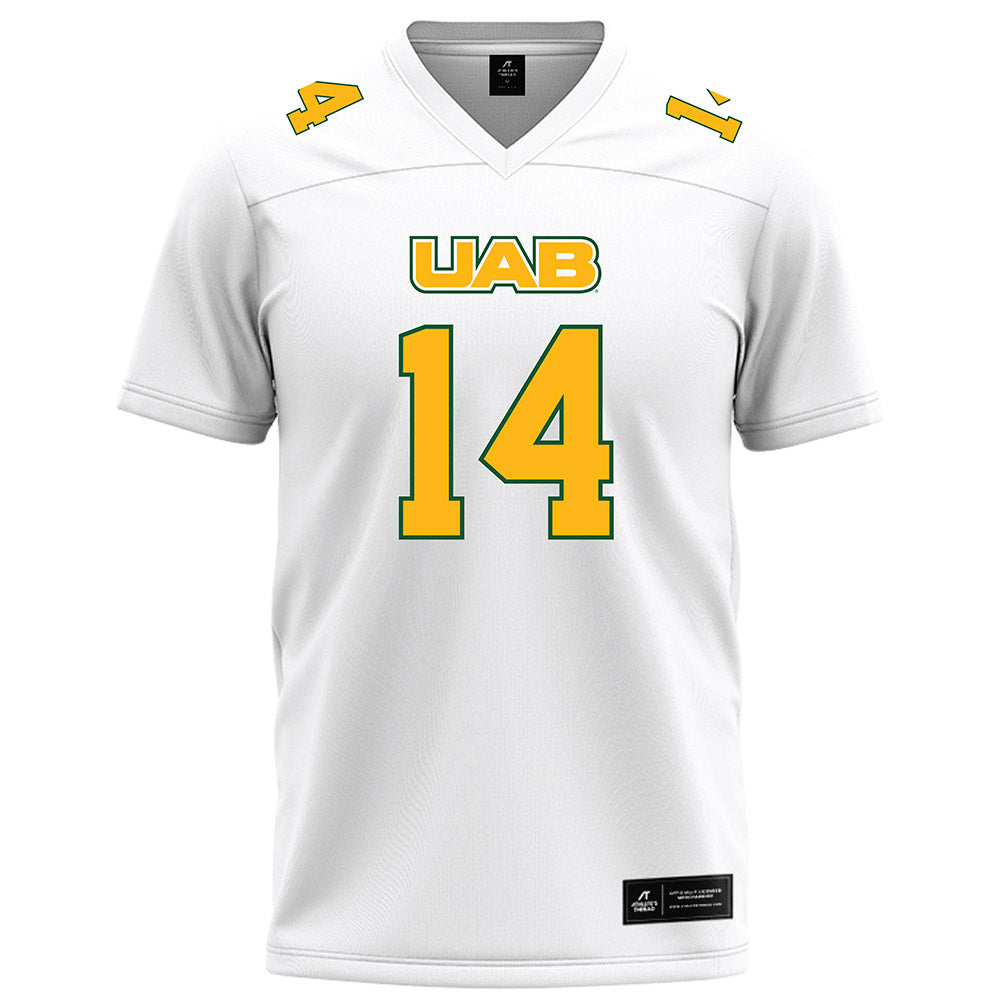 UAB - NCAA Football : Trey Miles - White Football Jersey-0