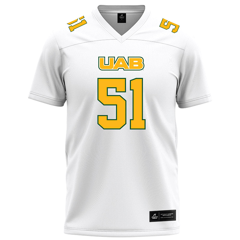 UAB - NCAA Football : Payton Kirkland - White Football Jersey-0