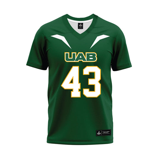 UAB - NCAA Football : Evan Bishop - Green Football Jersey-0