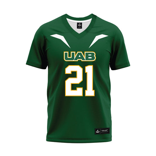 UAB - NCAA Football : Hudson Higgins - Green Football Jersey-0