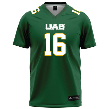 UAB - NCAA Football : Isaiah Crozier - Green Football Jersey-0