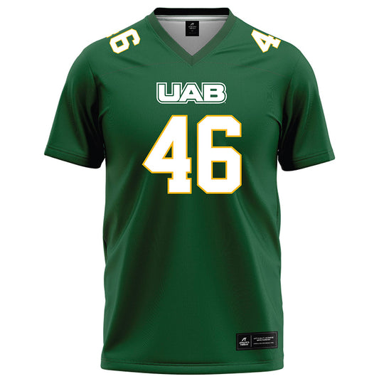 UAB - NCAA Football : Evan Bishop - Green Football Jersey-0