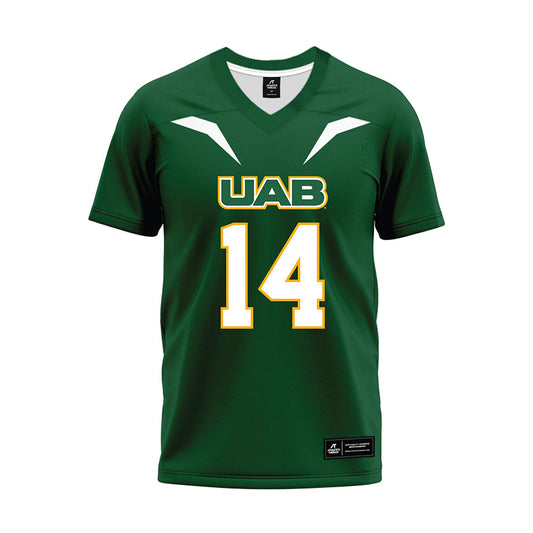 UAB - NCAA Football : Trey Miles - Green Football Jersey-0