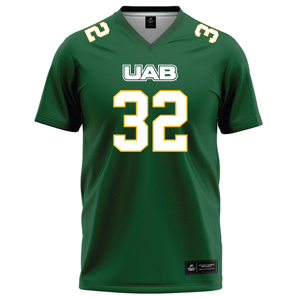 UAB - NCAA Football : Badger Hargett - Green Football Jersey-0