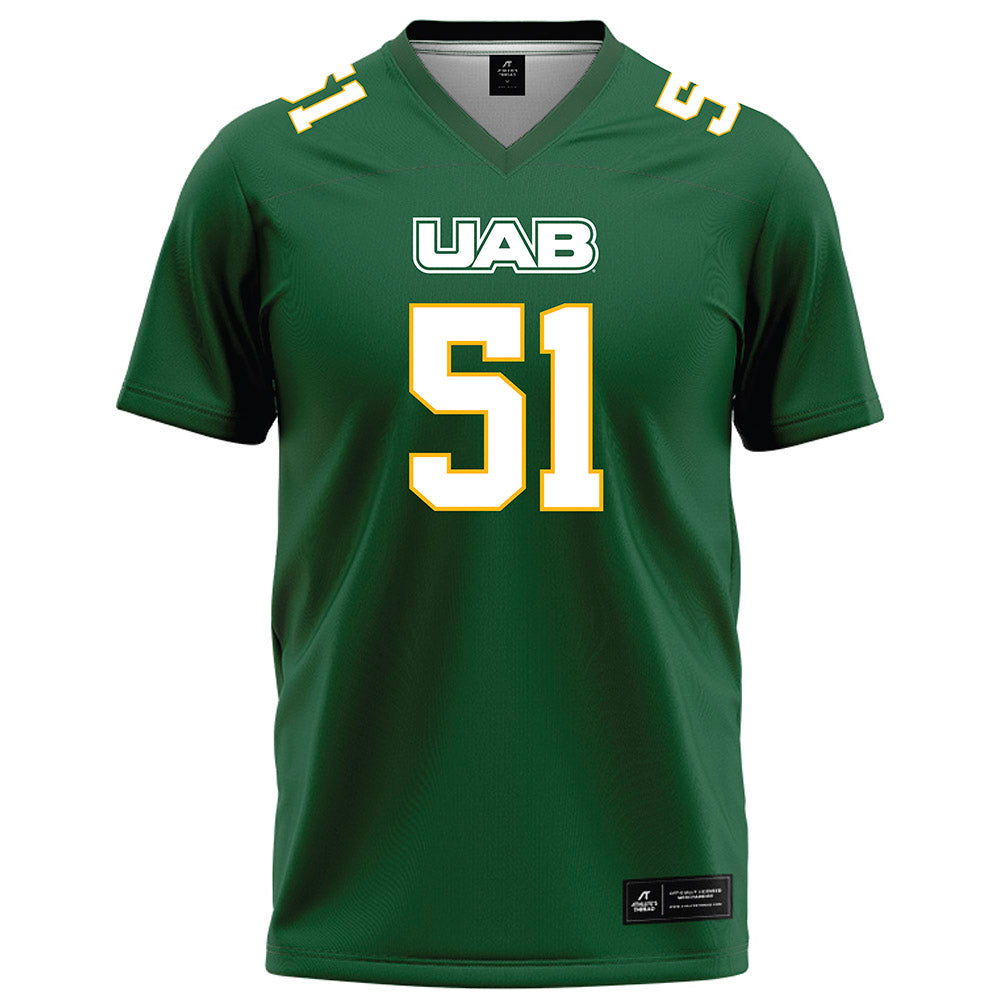 UAB - NCAA Football : Payton Kirkland - Green Football Jersey-0