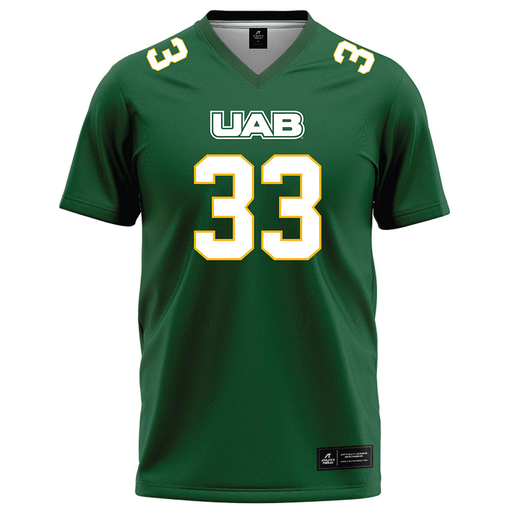 UAB - NCAA Football : Braden Sullivan - Green Football Jersey-0