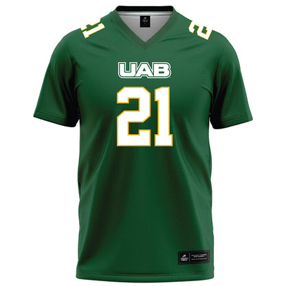 UAB - NCAA Football : Hudson Higgins - Green Football Jersey-0