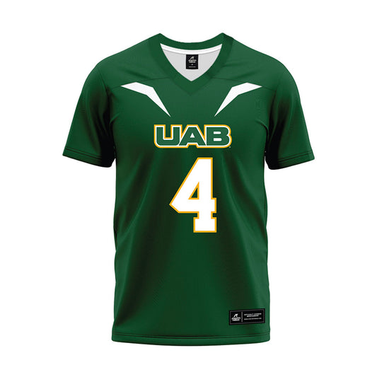 UAB - NCAA Football : Jacob Zeno - Green Football Jersey-0