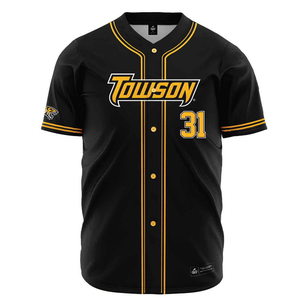 Towson - NCAA Baseball : Vincent Salvo - Black Jersey-0