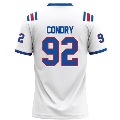 LA Tech - NCAA Football : Lane Condry - White Football Jersey-1