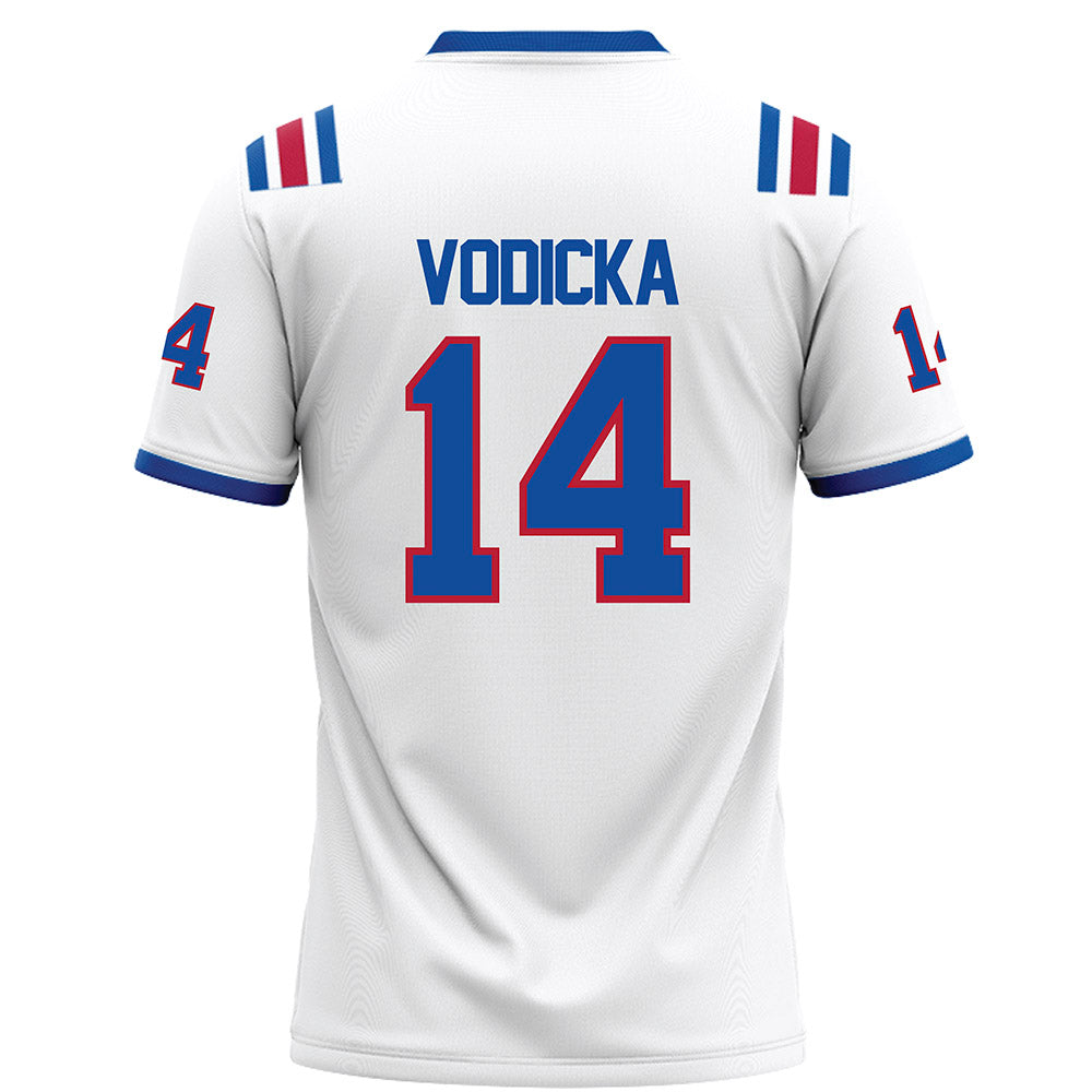 LA Tech - NCAA Football : Brady Vodicka - White Football Jersey-1