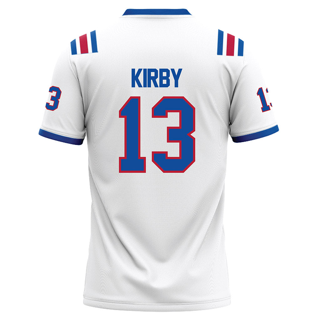 LA Tech - NCAA Football : Michael Kirby - White Football Jersey-1
