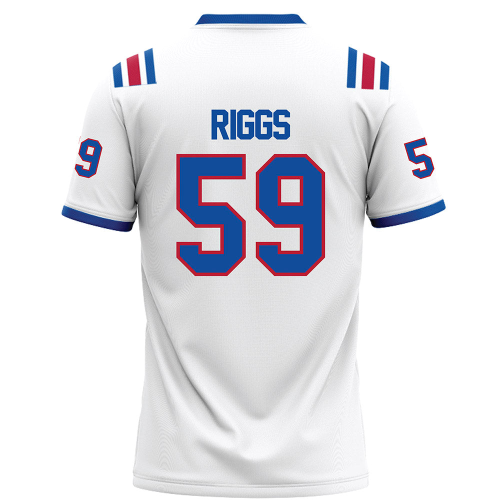 LA Tech - NCAA Football : Jake Riggs - White Football Jersey-1