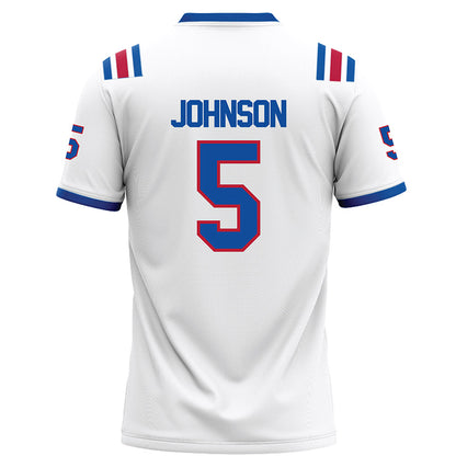 LA Tech - NCAA Football : Ahkhari Johnson - White Football Jersey-1