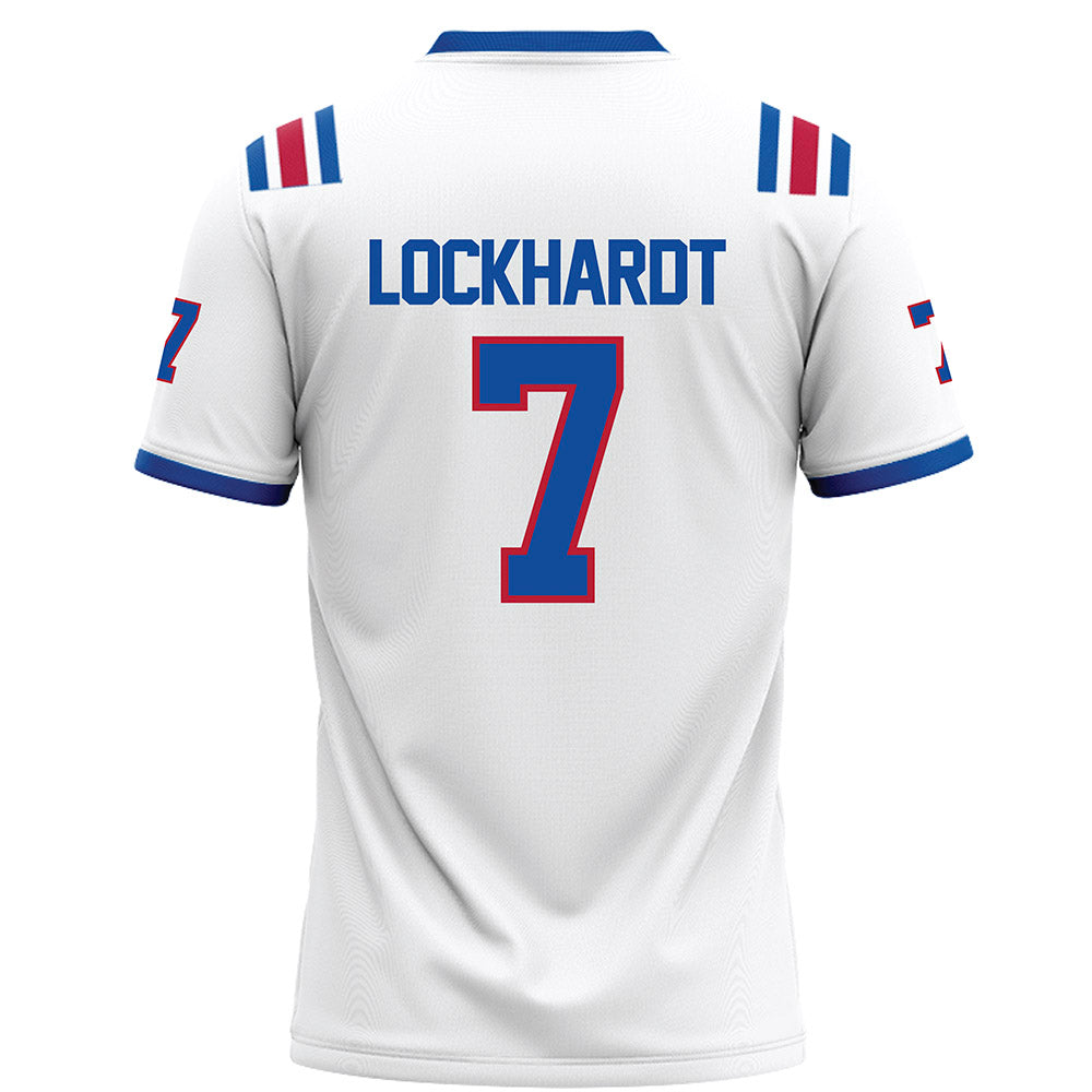 LA Tech - NCAA Football : Janard Lockhardt - White Football Jersey-1