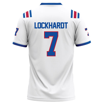 LA Tech - NCAA Football : Janard Lockhardt - White Football Jersey-1