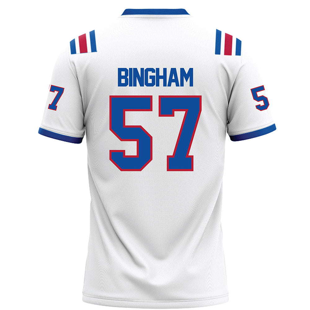 LA Tech - NCAA Football : Tadan Bingham - White Football Jersey-1