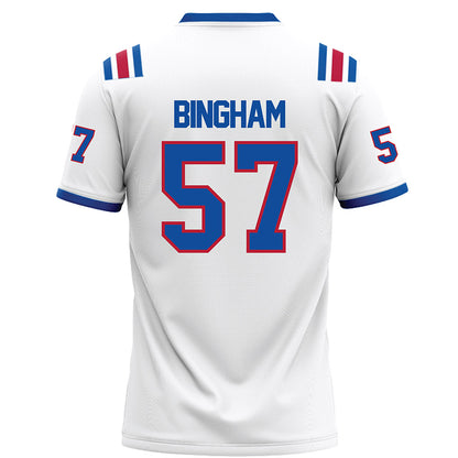 LA Tech - NCAA Football : Tadan Bingham - White Football Jersey-1