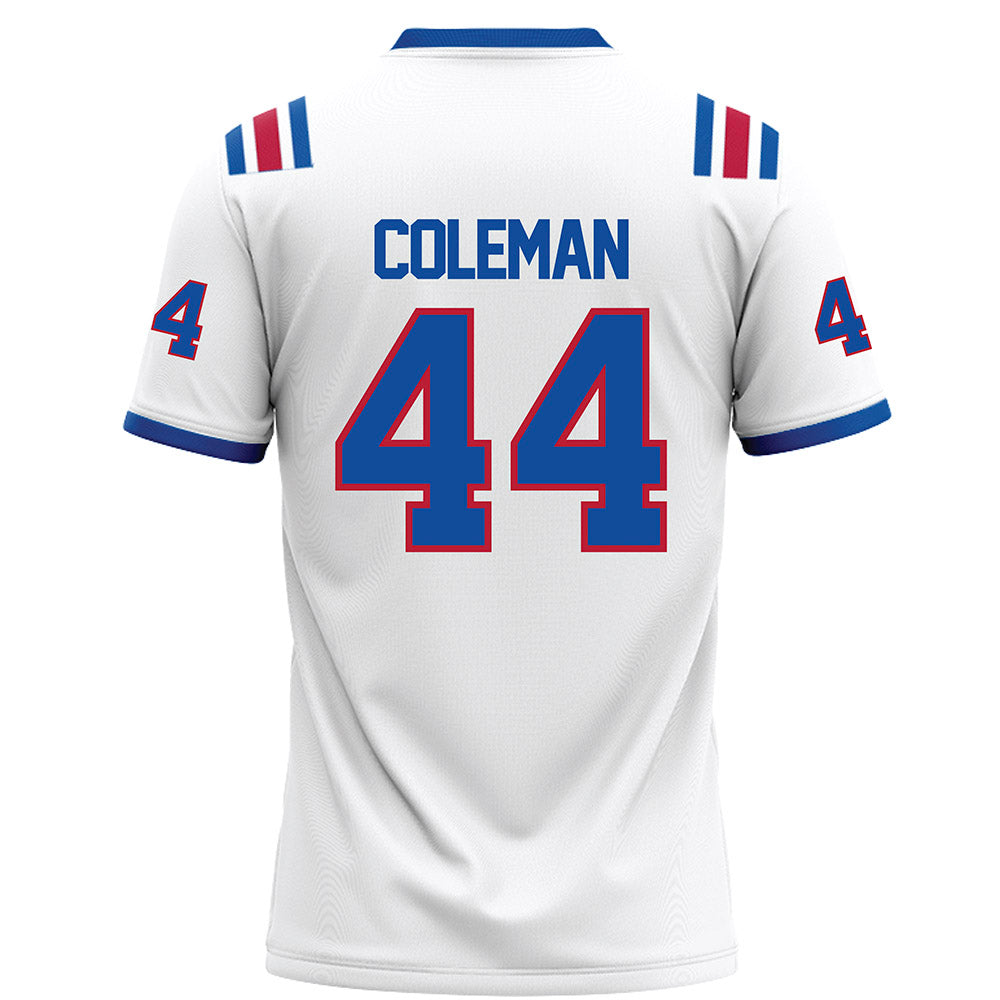 LA Tech - NCAA Football : Kaleb Coleman - White Football Jersey-1