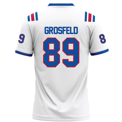 LA Tech - NCAA Football : Chase Grosfeld - White Football Jersey-1