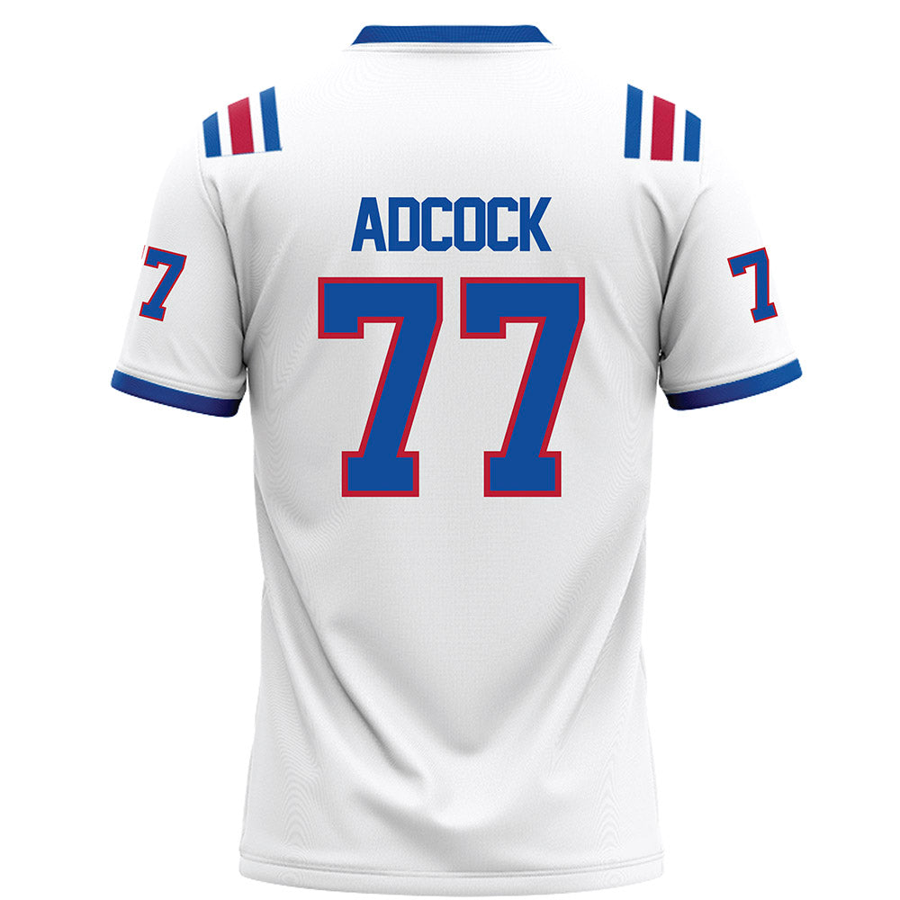LA Tech - NCAA Football : Aric Adcock - White Football Jersey-1