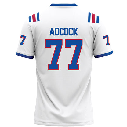 LA Tech - NCAA Football : Aric Adcock - White Football Jersey-1