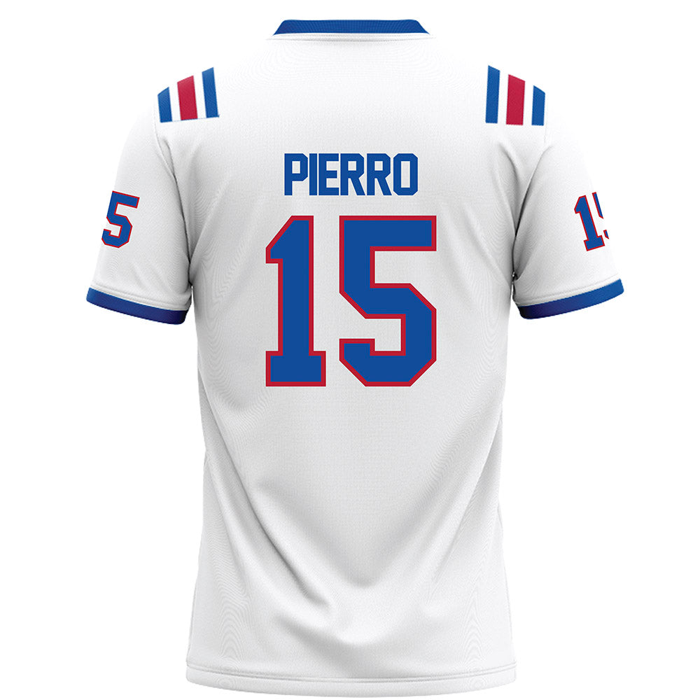 LA Tech - NCAA Football : David Pierro - White Football Jersey-1