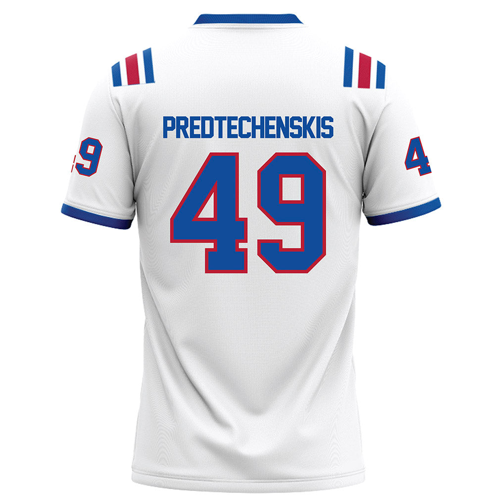 LA Tech - NCAA Football : James Predtechenskis - White Football Jersey-1