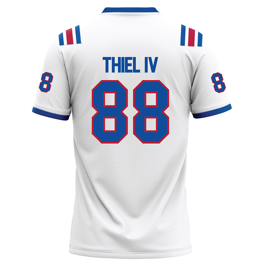 LA Tech - NCAA Football : Johnnie Thiel IV - White Football Jersey-1