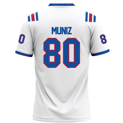 LA Tech - NCAA Football : Deven Muniz - White Football Jersey-1