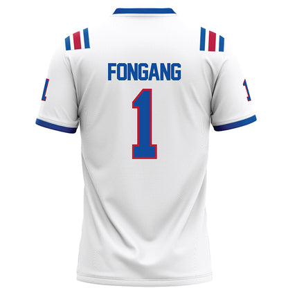 LA Tech - NCAA Football : Sam Fongang - White Football Jersey-1