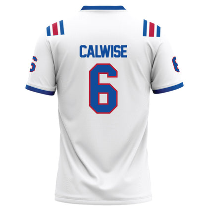 LA Tech - NCAA Football : Marcus Calwise - White Football Jersey-1