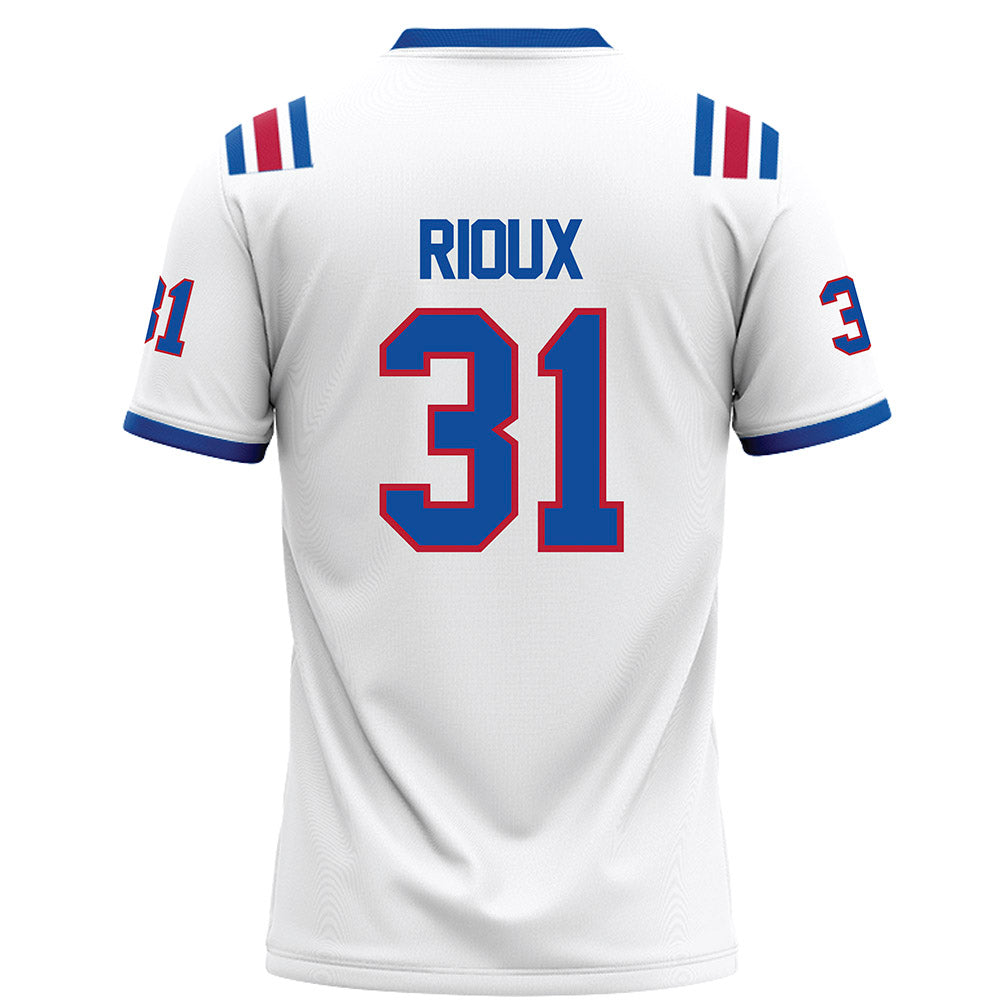 LA Tech - NCAA Football : Hunter Rioux - White Football Jersey-1
