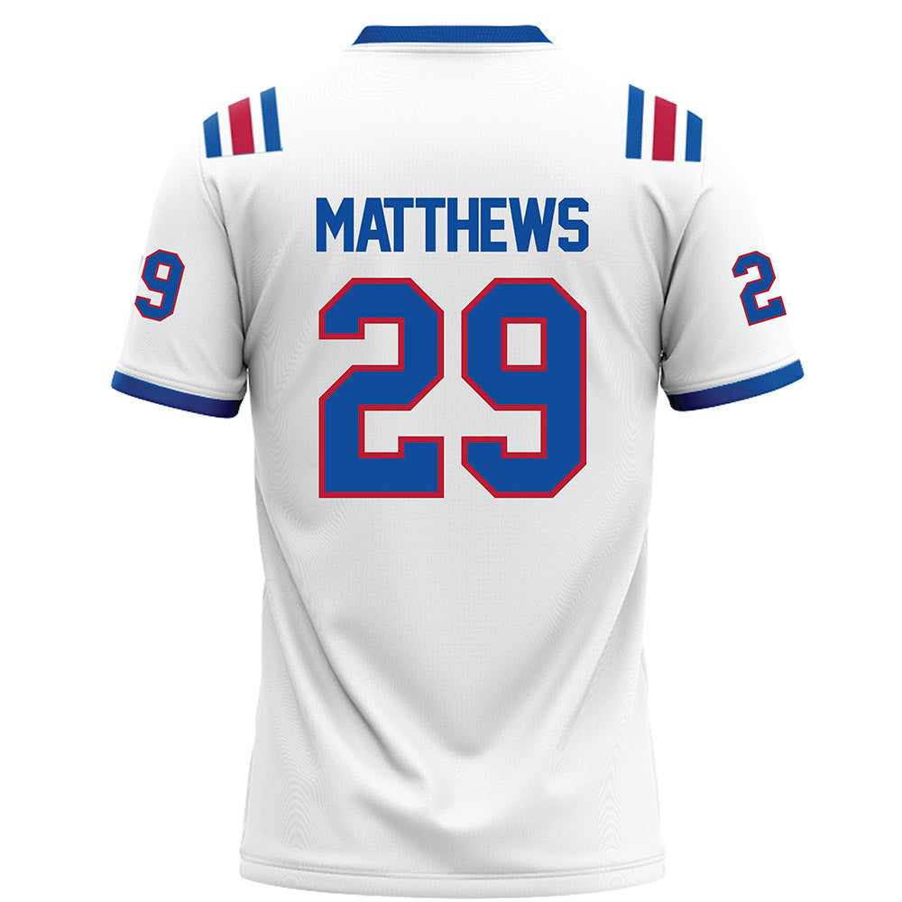 LA Tech - NCAA Football : Lexington Matthews - White Football Jersey-1