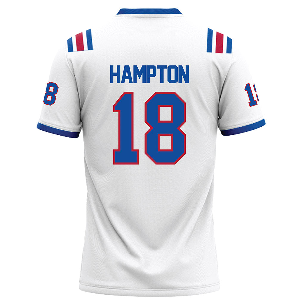 LA Tech - NCAA Football : Jaitlin Hampton - White Football Jersey-1