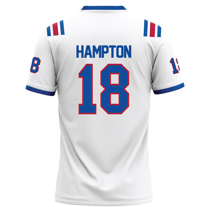 LA Tech - NCAA Football : Jaitlin Hampton - White Football Jersey-1