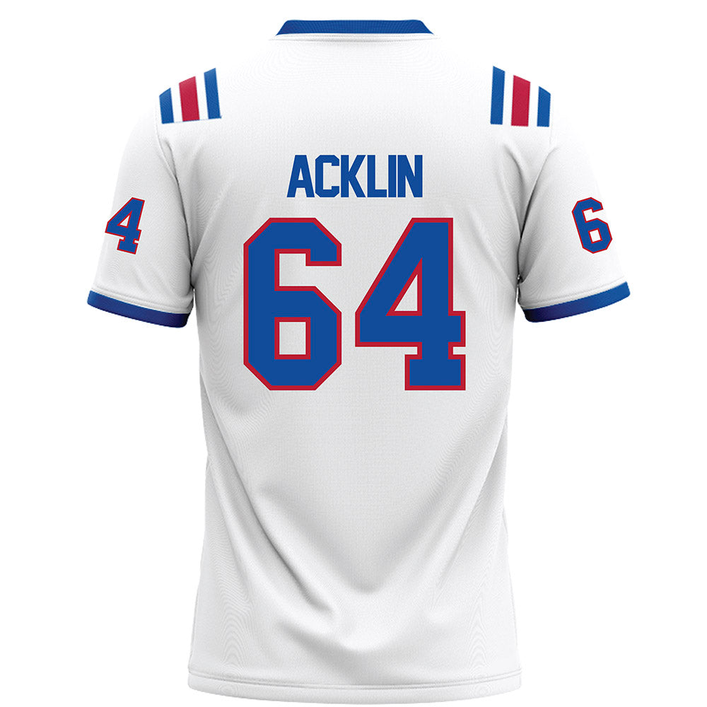 LA Tech - NCAA Football : Jake Acklin - White Football Jersey