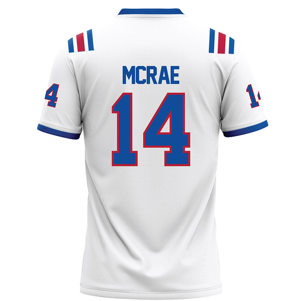 LA Tech - NCAA Football : Jordan Mcrae - White Football Jersey-1